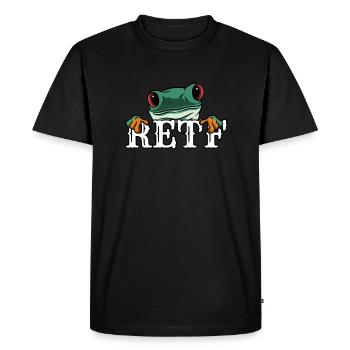 RETF Chemise de grenouille arboricole cadeau - T-shirt Premium bio Homme - noir - Devant - Nico (187cm)
