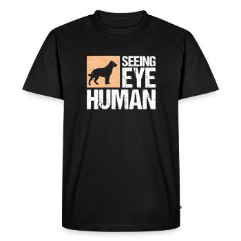 Seeing Eye Human Shirt Gift Guide Dog - Men's Premium Organic T-Shirt - black - Front - Nico (187cm)