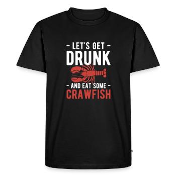 Laissez-vous saouler et mangez des écrevisses - T-shirt Premium bio Homme - noir - Devant - Nico (187cm)