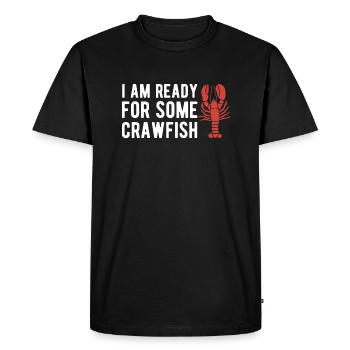 Je suis prêt pour une chemise d’écrevisse - T-shirt Premium bio Homme - noir - Devant - Nico (187cm)