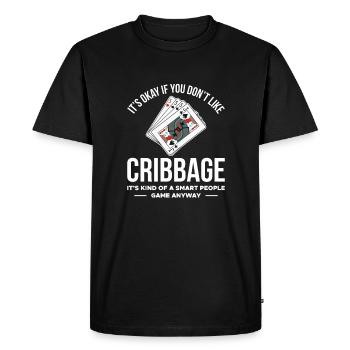 Cribbage Shirt Gift - Men's Premium Organic T-Shirt - black - Front - Nico (187cm)