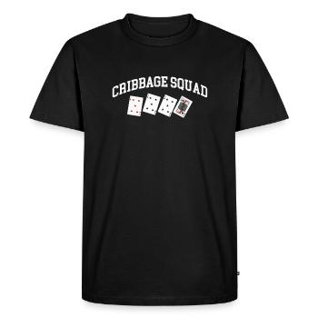 Cribbage Squad Shirt Gift - Men's Premium Organic T-Shirt - black - Front - Nico (187cm)