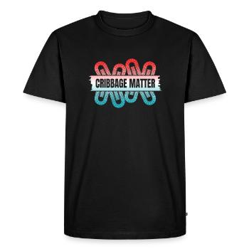Cribbage Matter Shirt Gift - Men's Premium Organic T-Shirt - black - Front - Nico (187cm)