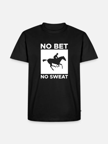 No Bet No Sweat Shirt Gave - Herre Premium økologisk T-shirt - sort