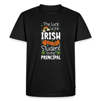 St. Patrick's Day Headmaster School Director - Men's Premium Organic T-Shirt - black - Front - Nico (187cm)