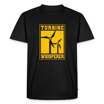 Turbine Whisperer Chemise Cadeau Moulin à vent - T-shirt Premium bio Homme - noir - Devant - Nico (187cm)