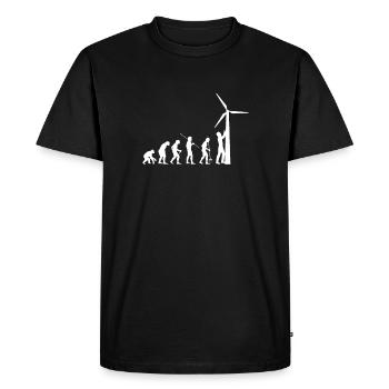 Evolution Wind Turbine Wind Energy Shirt Cadeau - T-shirt Premium bio Homme - noir - Devant - Nico (187cm)