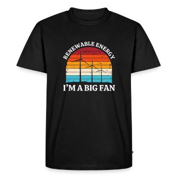 Renewable Energy in A Big Fan Shirt Gift - Men's Premium Organic T-Shirt - black - Front - Nico (187cm)
