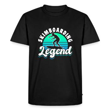 Skimboarding Legend Shirt Gift - Men's Premium Organic T-Shirt - black - Front - Nico (187cm)