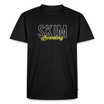 Skim Boarding Shirt Gift - Men's Premium Organic T-Shirt - black - Front - Nico (187cm)