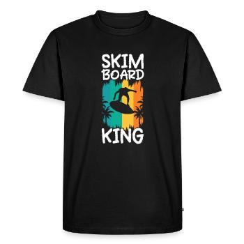 Skimboard Child Shirt Gift - Men's Premium Organic T-Shirt - black - Front - Nico (187cm)
