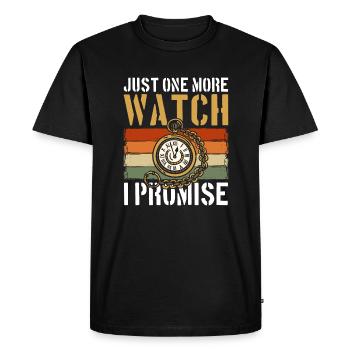 Encore une montre, je vous le promets - T-shirt Premium bio Homme - noir - Devant - Nico (187cm)