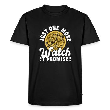 Encore une montre, je vous le promets - T-shirt Premium bio Homme - noir - Devant - Nico (187cm)