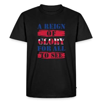 Un règne de gloire pour tous à voir - T-shirt Premium bio Homme - noir - Devant - Nico (187cm)