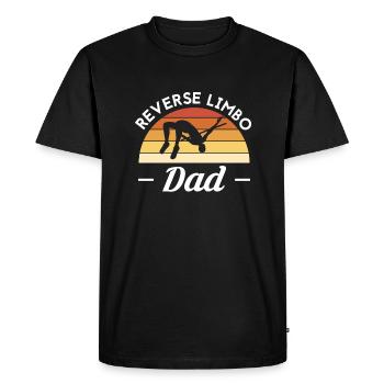 Reverse Limbo Dad Father's Day Daddy - Men's Premium Organic T-Shirt - black - Front - Nico (187cm)