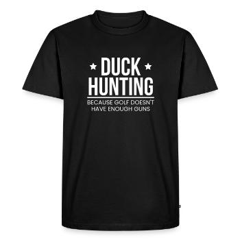 Chemise de chasse au canard Cadeau Chasse au canard - T-shirt Premium bio Homme - noir - Devant - Nico (187cm)
