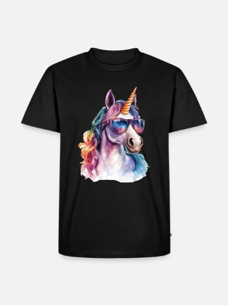 Unicorn Sunglasses - Men's Premium Organic T-Shirt - black