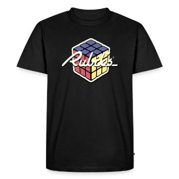 Rubik's Cube Retro Style - Men's Premium Organic T-Shirt - black - Front - Nico (187cm)