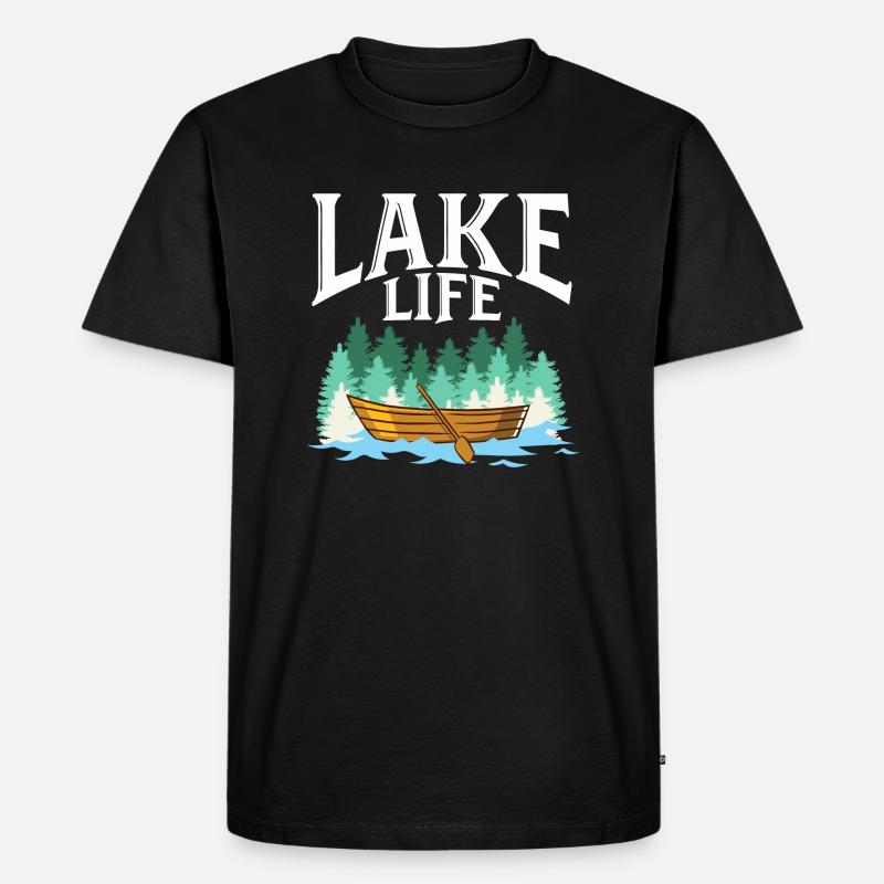 LAKE LIFE - Männer Premium Bio T-Shirt - Schwarz