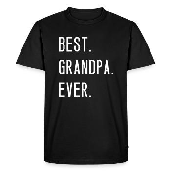 Best Grandpa Ever Best Grandpa Grandfather Gift - Men's Premium Organic T-Shirt - black - Front - Nico (187cm)