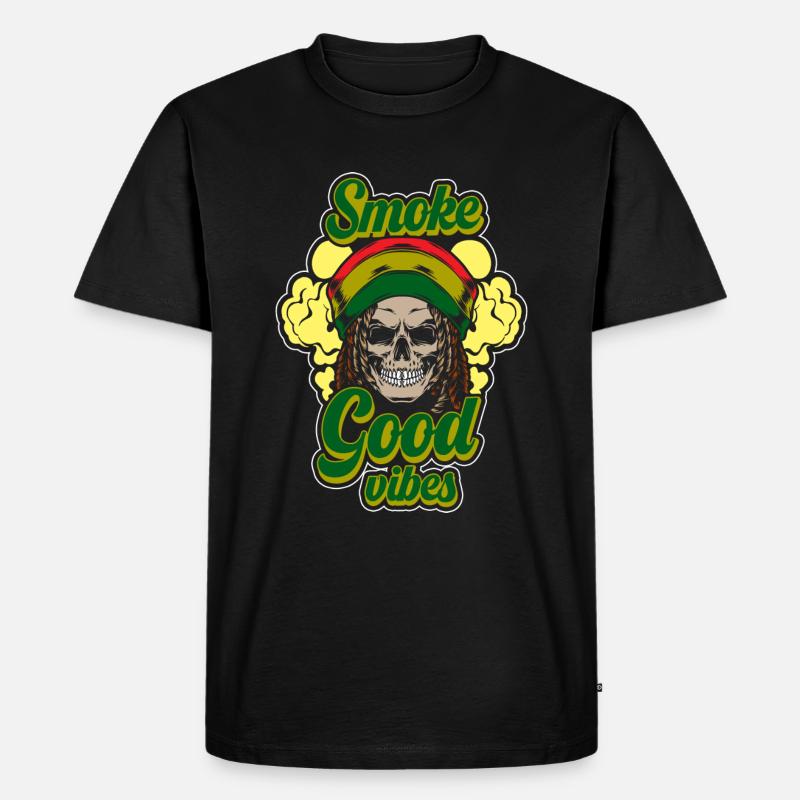 Cannabis Joint Haschisch - Männer Premium Bio T-Shirt - Schwarz