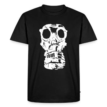 Masque à gaz EBM Vintage - T-shirt Premium bio Homme - noir - Devant - Nico (187cm)