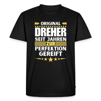 Turner matured to perfection - Men's Premium Organic T-Shirt - black - Front - Nico (187cm)