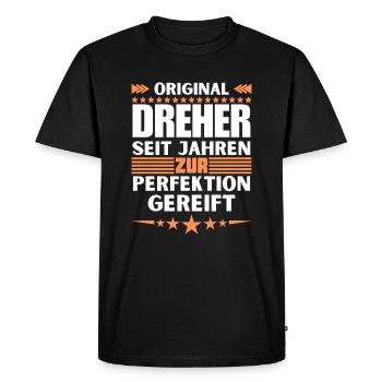 Turner matured to perfection - Men's Premium Organic T-Shirt - black - Front - Nico (187cm)
