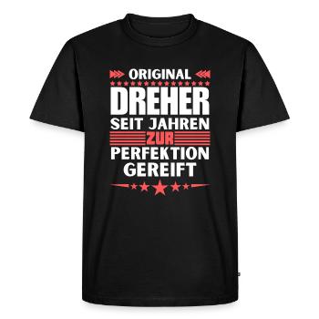 Turner matured to perfection - Men's Premium Organic T-Shirt - black - Front - Nico (187cm)