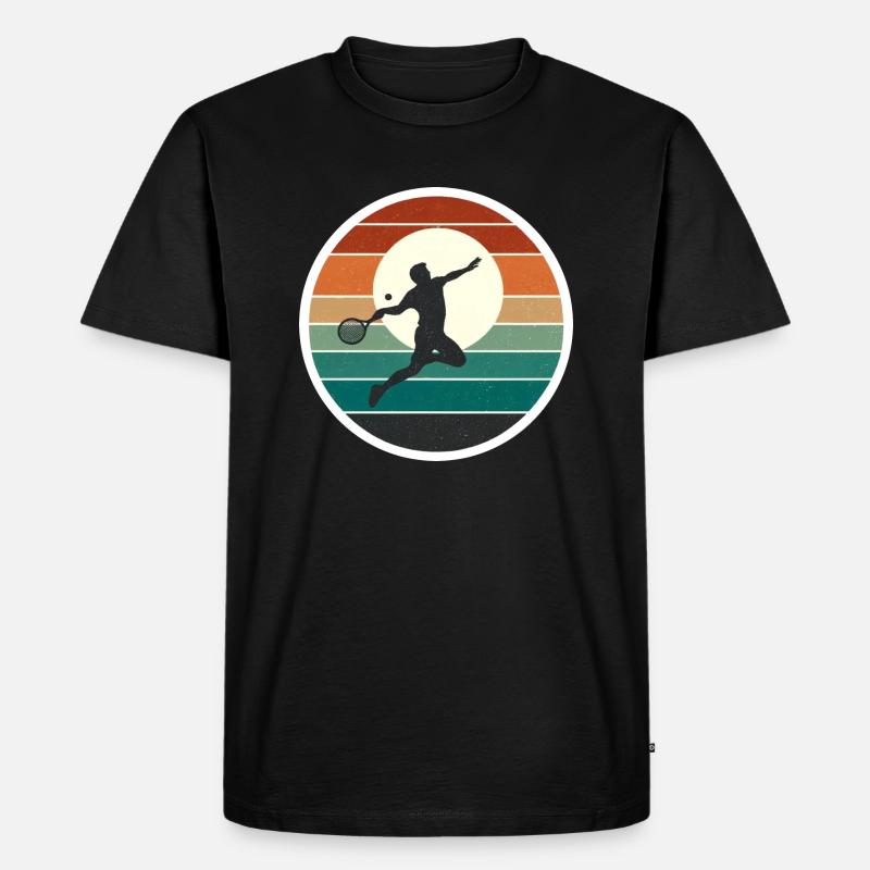 Tennis - Männer Premium Bio T-Shirt - Schwarz