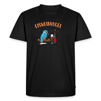 Eisweinvogel Wein Alkohol Saufen Party Feiern - Männer Premium Bio T-Shirt - Schwarz - Vorne - Nico (187cm)
