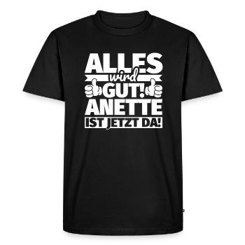 Anette Vorname Geschenk lustiger Spruch - Männer Premium Bio T-Shirt - Schwarz - Vorne - Nico (187cm)