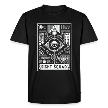 Escouade de vue 7 - T-shirt Premium bio Homme - noir - Devant - Nico (187cm)