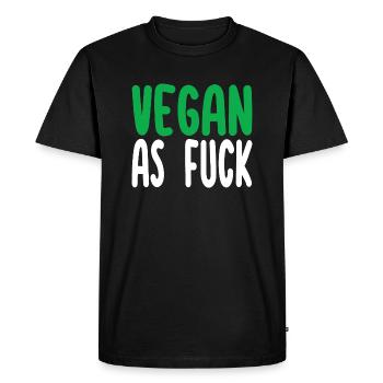 Vegan As Fuck - Men's Premium Organic T-Shirt - black - Front - Nico (187cm)