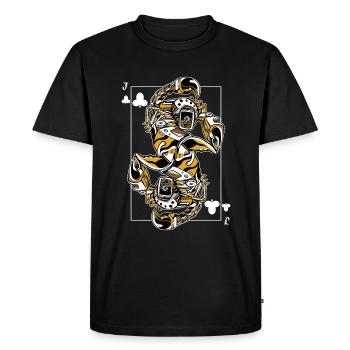 Scorpio Steampunk Jeu de Cartes Clubs Jack Poker - T-shirt Premium bio Homme - noir - Devant - Nico (187cm)