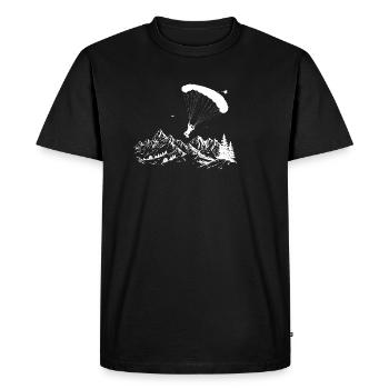Skydiver Parachutist Gift Paraglider - Men's Premium Organic T-Shirt - black - Front - Nico (187cm)