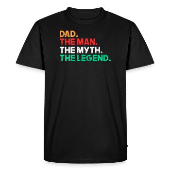 Vater - Mann - Mythos - Legende - T-shirt Premium bio Homme - noir - Devant - Nico (187cm)