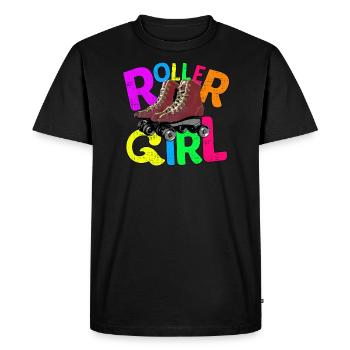 "Roller Girl" fille de roller - T-shirt Premium bio Homme - noir - Devant - Nico (187cm)