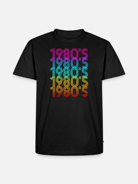 1980's 80's - Men's Premium Organic T-Shirt - black