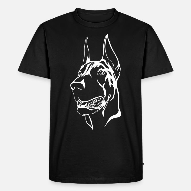Dobermann - Männer Premium Bio T-Shirt - Schwarz