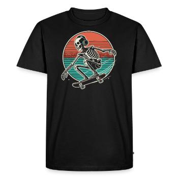 skeleton skateboarding - Men's Premium Organic T-Shirt - black - Front - Nico (187cm)