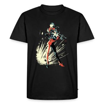 DC Comics Originals Harley Quinn Rétro - T-shirt Premium bio Homme - noir - Devant - Nico (187cm)