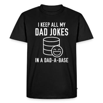 Officially Dad Jokes - Men's Premium Organic T-Shirt - black - Front - Nico (187cm)