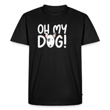 Oh my Dog Funny Animal Puns - Men's Premium Organic T-Shirt - black - Front - Nico (187cm)