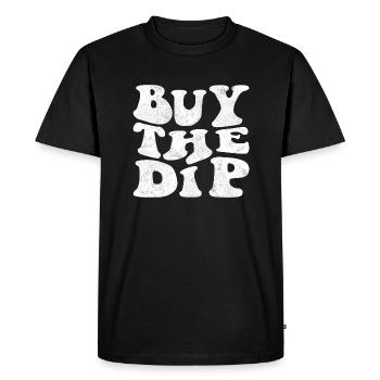 Achetez la trempette! Blanc rétro - T-shirt Premium bio Homme - noir - Devant - Nico (187cm)