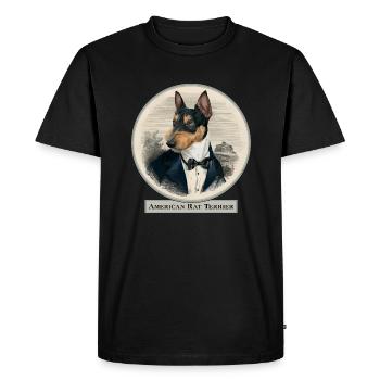 American Rat Terrier - Rattler - Men's Premium Organic T-Shirt - black - Front - Nico (187cm)