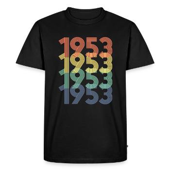Cool Retro 1953, 70 ans, cadeau de 70e anniversaire - T-shirt Premium bio Homme - noir - Devant - Nico (187cm)