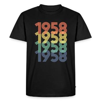 Cool Retro 1958, 64 ans, cadeau de 64e anniversaire - T-shirt Premium bio Homme - noir - Devant - Nico (187cm)