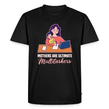 Multitasking design for Mother's Day - Men's Premium Organic T-Shirt - black - Front - Nico (187cm)