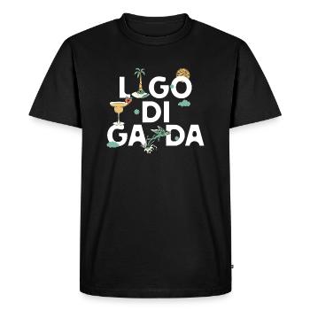 Lago di Garda Lac de Garde - T-shirt Premium bio Homme - noir - Devant - Nico (187cm)